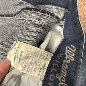 They are a darker blue and have been worn a few times.